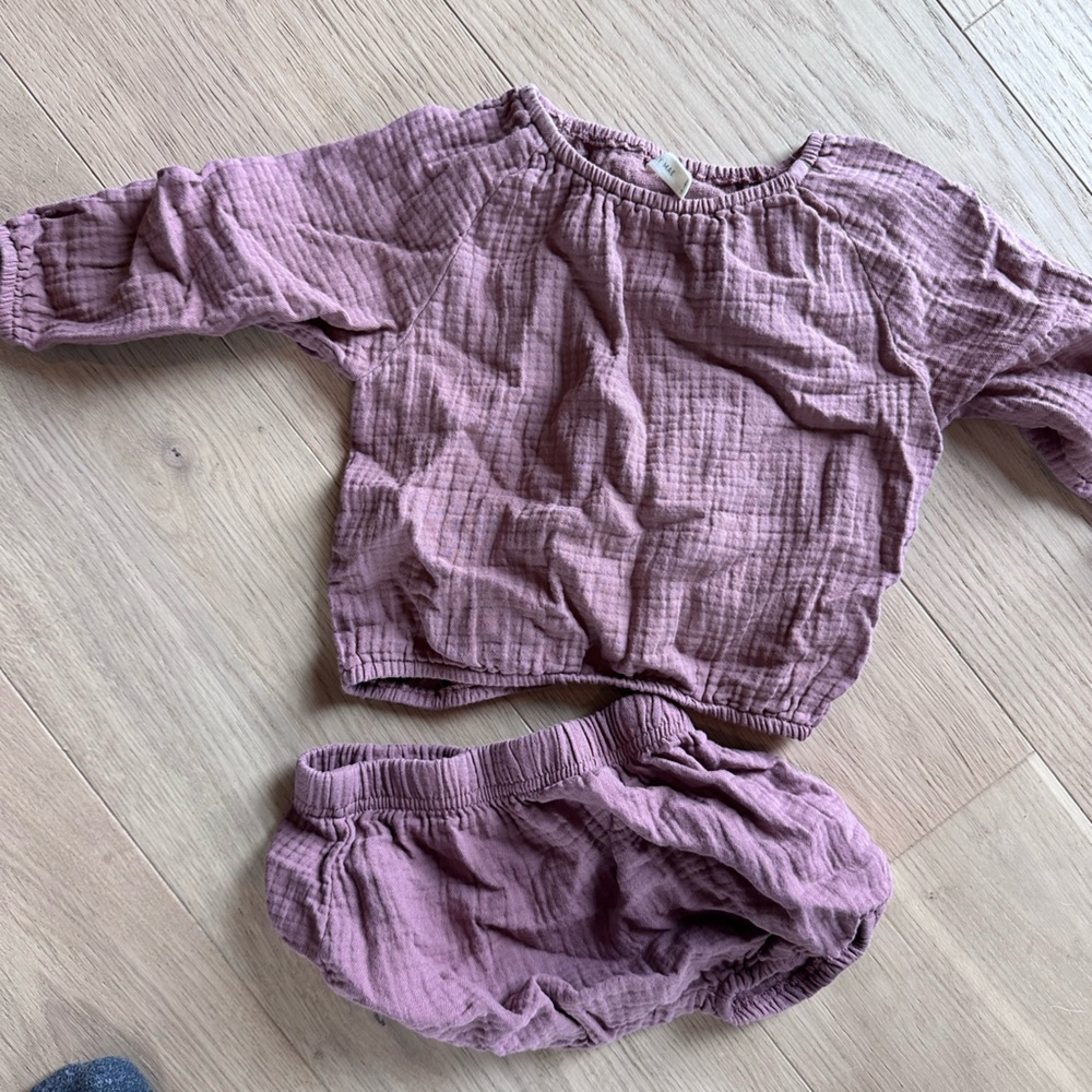 Quincy Mae Mauve Kids Hat and Top Set